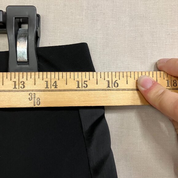 A New Day Women's Size 6 Black High-Rise Satin Side Striped Straight Trouser - Picture 13 of 14